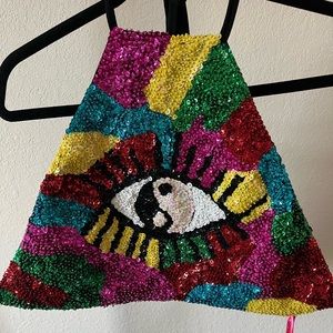 Discount Universe Sequin Halter